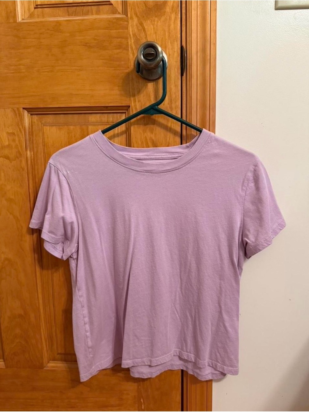 American Eagle Outfitters Lavender Crewneck Short Sleeve Tee